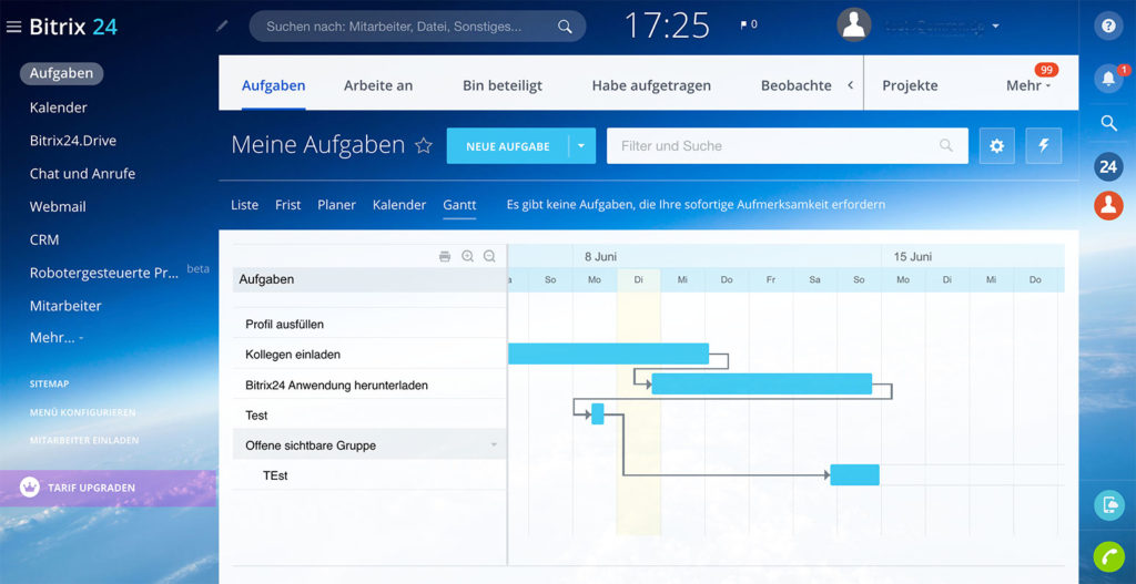 Bitrix24 Gantt-Diagramm