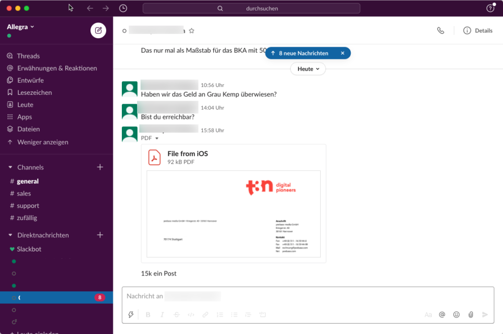 Slack Kollaborations-Software