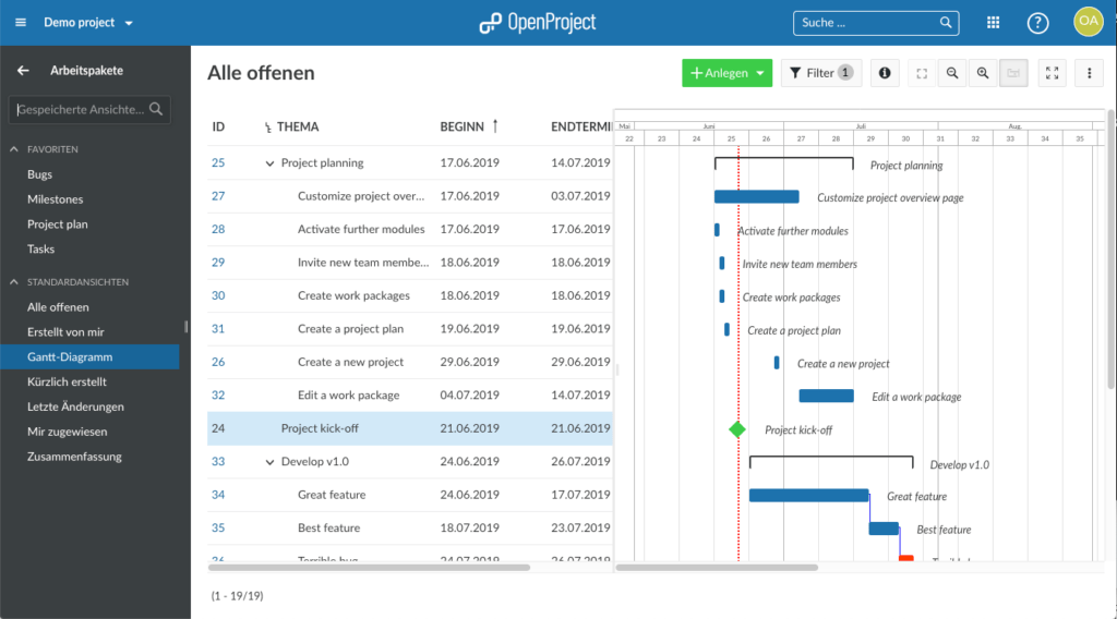 OpenProject Projektmanagement-Software