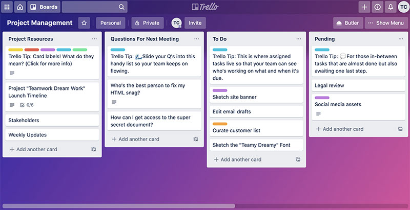 Trello Aufgabenmanagement Test