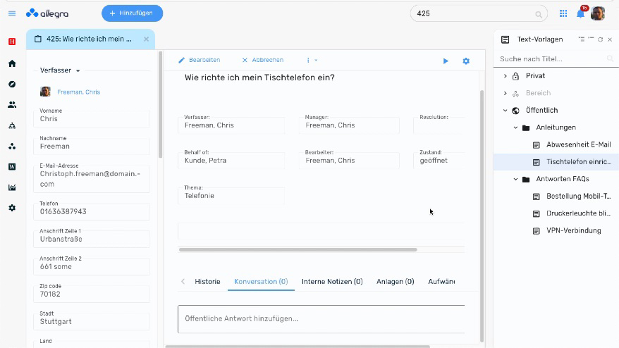 Vorlagen für Projekte, Texte und Dokumente